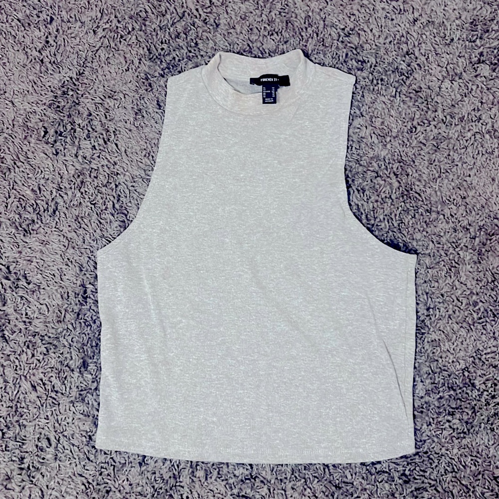 Grey turtle neck top